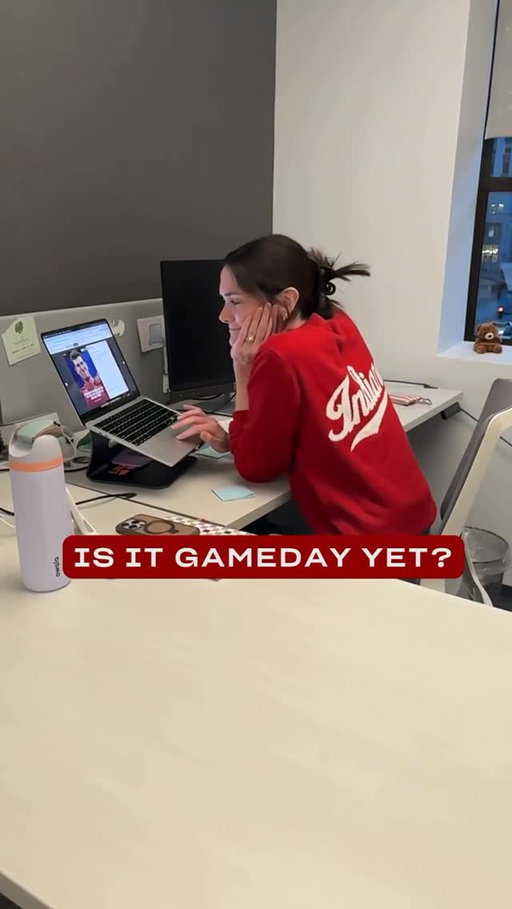 Indiana alums walking into the office this week like 😅

Kelsey and the Hoosiers are one win away from a National Championship! Support Indiana Football with merch from the @nil.store___. @kemlyons 

#indiana #nil #cfp #collegefootball