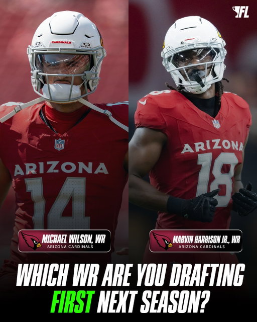 Which Cardinals WR are you drafting first in 2026: Michael Wilson or Marvin Harrison Jr.? 👀