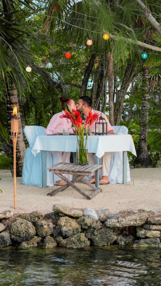 We stayed at Cayo Espanto, and it felt like staying on our very own private island. 🏝️ 

Everything here is designed for connection — slow mornings, attentive service, romantic dinners, and experiences customized just for the two of us. Like our couples massage by the ocean and a private sunset cruise with dinner and drinks.

Cayo Espanto is the kind of place that brings you closer — where every moment feels intentional, romantic, and memorable. We’ll never forget it. ✨💛🌅 

@aprivateisland #hosted #cayoespanto #belize #luxurytravel #travelinfluencer