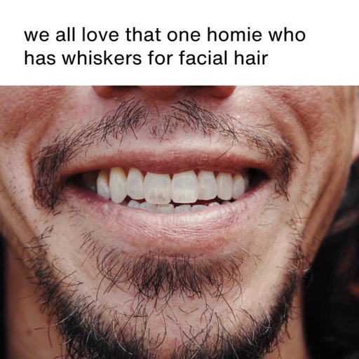 Send this to your homie that rocks whiskers for a beard