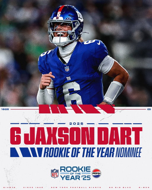 Jaxson Dart has been nominated for Pepsi Rookie of the YEAR ‼️

Link in bio to vote 🗳️