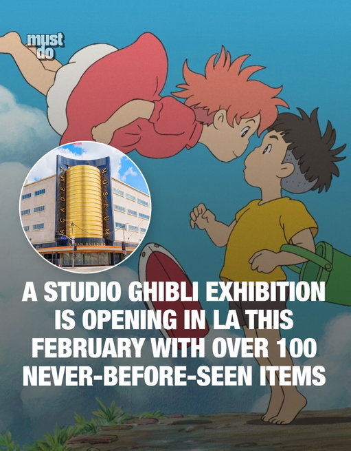 If Ponyo made you want to live inside the ocean, this one’s for you.

The Academy Museum is opening a new Ponyo exhibition celebrating the magic of Studio Ghibli, and it’s bringing more than 100 never-before-seen materials to Los Angeles.

The 11-month exhibition dives deep into the hand-drawn animation behind the 2008 film, featuring original sketches by Hayao Miyazaki, animation desks, art boards, posters, and immersive environments inspired by Ponyo’s underwater world.

Expect interactive elements for all ages, including an ocean-themed space kids can enter and an animation table where visitors can create their own sequences. 

It’s the Academy Museum’s second Studio Ghibli exhibition, following its 2021 Miyazaki show, and this one leans fully into wonder, play, and nostalgia.

📍 Where: Academy Museum of Motion Pictures
 🗓️ When: February 14, 2026 – January 10, 2027
 🎟️ Admission: Included with museum entry (kids under 17 free)

Media via Studio Ghibli

#mustdolosangeles #studioghibli #lathingstodo