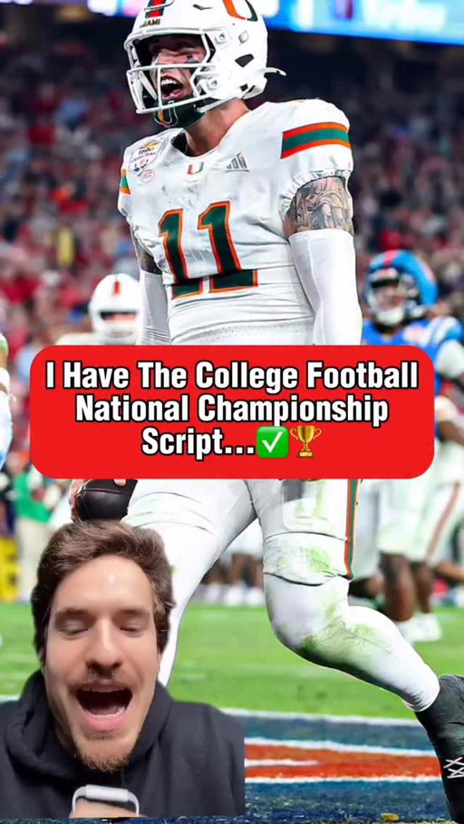 The script for the National Championship has been leaked… ✍️
