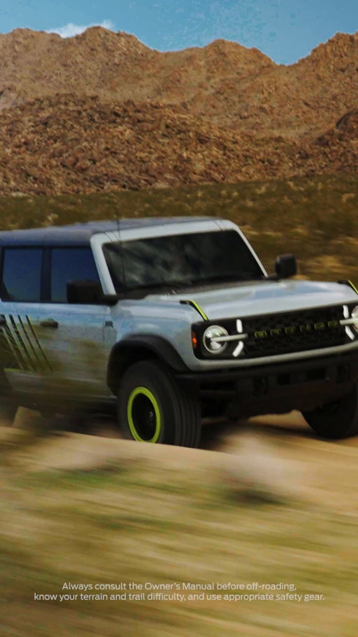 Inspired by years of hard-fought King of the Hammers competition in Johnson Valley where Vaughn Gittin Jr., Loren Healy, and the RTR Vehicles Team have earned victories: Bronco RTR delivers competition-inspired capability and Ready to Rock confidence straight from the Ford factory.