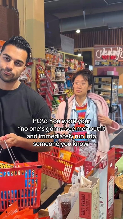 When you are just shopping real quick and run into someone you know