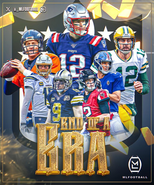 Tom Brady is gone.
Peyton Manning is gone.
Drew Brees is gone.
Big Ben is gone.
Brett Favre is gone.
Aaron Rodgers is GONE.
Philip Rivers is gone.
Cam is gone.
Eli Manning is gone.
Matt Ryan is gone.
Tony Romo is gone.
Andrew Luck is gone.

YOUR CHILDHOOD IS OFFICIALLY OVER 💔