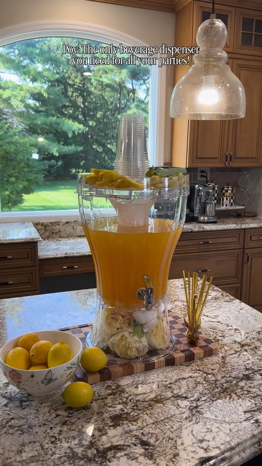 The beverage dispenser that we use on repeat for all the parties!🍸🍹
This is finally back in stock and on sale! 
C0MMENT: Hosting Must Haves for all the 🔗

This is not just a regular beverage dispenser; it comes with removable Ice holder and top Lid that holds cups & Garnishes.
And also you can make it more chic with adding flowers or decor at the bottom!

Amazon Home Finds 
Found it on Amazon 
Amazon Creator Favorites
Hosting must haves 
Entertaining at home
Party ideas
Summer hosting
Viral finds I don’t regret buying