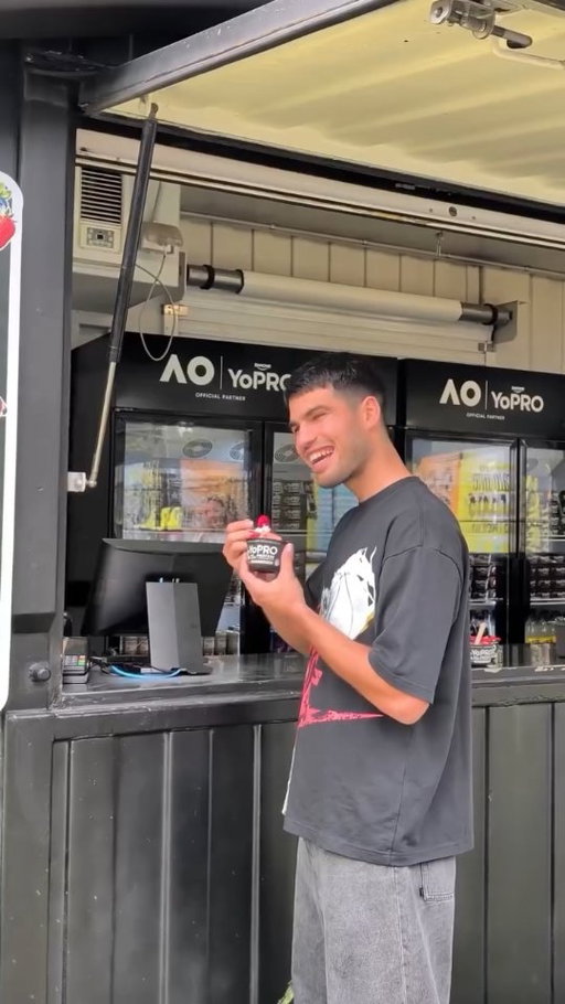 @carlitosalcarazz serving up AO energy with @yoproau at Top Court! #YoPro #AO26