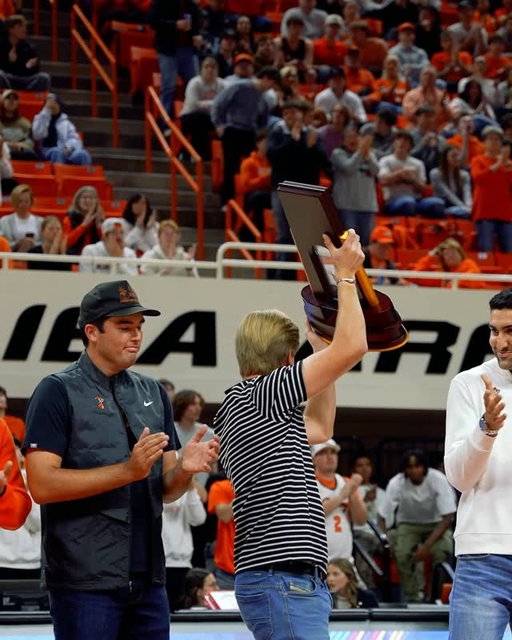 No. 1️⃣2️⃣ takes its place in the rafters! 

#GoPokes | #golfschool