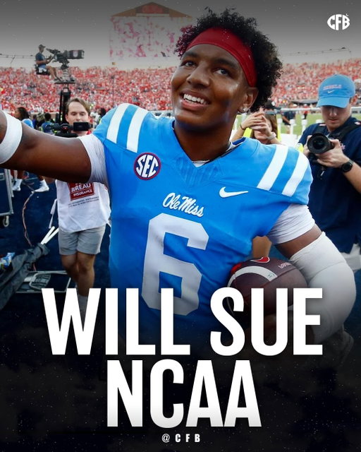 Ole Miss QB Trinidad Chambliss plans to sue the NCAA in state court in Mississippi in an effort to gain a 6th year of eligibility that he’s been trying to secure. 😳

This all comes after Trinidad posted a graphic on January 5th, saying he’ll be returning to finish his CFB career at Ole Miss. 
(Slide 2)

Chambliss’ lawyer, Tom Mars, told ESPN’s Pete Thamel that he would be working with Mississippi trial lawyer William Liston to prepare a “complaint for a Preliminary and Permanent Injunction on behalf of Trinidad Chambliss.”

“We expect the lawsuit to be far more detailed and documented than other eligibility lawsuits that have been filed in the past year,” Mars told ESPN. “Therefore, considerable work needs to be done before we’ll be prepared to seek an injunction that would allow Trinidad to play next season. Unless the NCAA appeals committee overturns the denial of the waiver before then, we currently anticipate filing the lawsuit in Mississippi state court toward the end of the week. In the meantime, we won’t have any further comment.”

📸 ESPN / New York Post / X/TrinidadChambl1 

Wow.. thoughts? 🤔💭👇