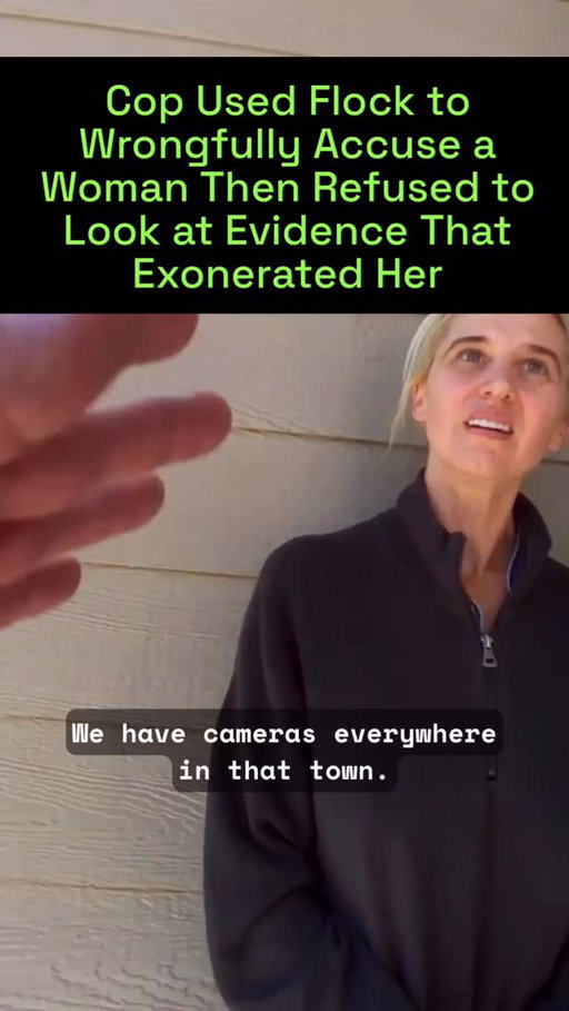 A police officer in Colorado used evidence from Flock cameras to wrongfully accuse an innocent woman for package theft, then yelled at her on the phone when she told him she had evidence that exonerated her, according to body camera footage obtained by 404 Media.

The nightmare situation happened in September in Columbine Valley, Colorado and was first reported by The Colorado Sun, which obtained Ring camera footage from the woman, Chrisanna Elser, that showed an initial interaction with Sergeant Jamie Milliman at her home. 404 Media has obtained body camera footage of that interaction as well as footage from a phone call Milliman made to Elser after he gave her a court summons.

The incident highlights not only the extreme extent to which America’s cities and towns are surveilled, but also the fact that police believe this surveillance evidence, which in this case was used to wrongfully summons Elser to court, is infallible and bulletproof. It also shows that anyone can be caught in America’s surveillance dragnet; there is no safety in the idea that you have nothing to worry about if you have nothing to hide. @jasonkoebler reports.

Head to 404media.co for the full story.