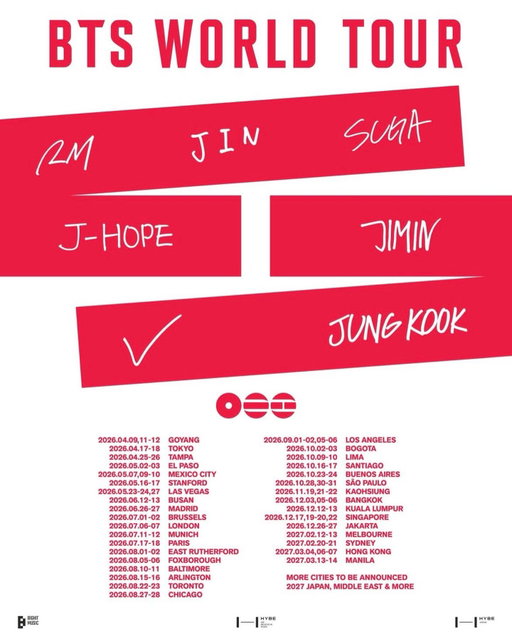 ARMY, roll call 💜

Where are you catching BTS? Drop your city below so we can see where the purple wave is heading.