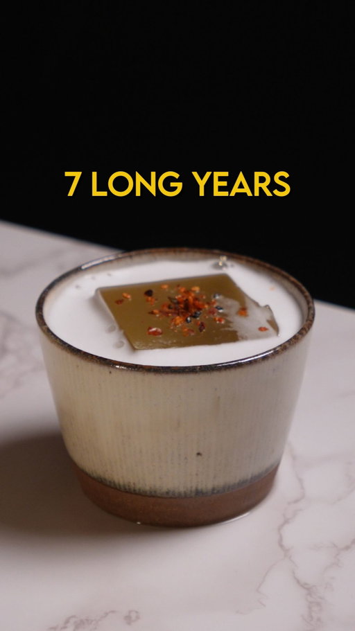 7 Long Years

Tequila Blanco, Ancho Reyes Verde, Pineapple, Lime, Agave, Sesame Oil

One of my favorite margarita riffs, the 7 Long Years from @monkeythiefbar / @samesamewinebar hits all the right notes. Savory and nutty notes from the sesame oil, with just a bit of spiciness and heat from the Ancho Reyes Verde.

Recipe adapted from @imbibe 

1 oz Tequila Blanco

1 oz Ancho Reyes Verde

3/4 oz pineapple juice

3/4 oz Lime juice

.5 oz agave syrup

2-3 drops sesame oil

Shaken with ice and double strained into a tea cup with a large block of ice. Garnish with sesame seeds, or if you have it, furikake.

#cocktails #drinks #mixology #tequila #margarita