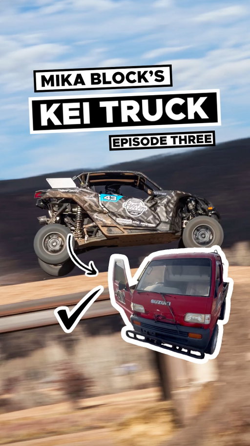 The kei truck is running...so the obvious next step was to try and take it up the same over-under jump that we use for our @canamoffroad off-road training here at @aintcareacres 

Lots of laughs on this test run!