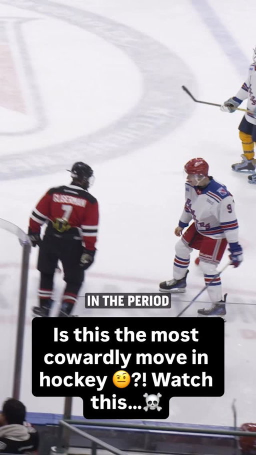 Is agreeing to drop the gloves and then NOT dropping the gloves the most cowardly move in hockey?! 😅☠️ @gliserman 
.
Full video on our YouTube channel 👀
