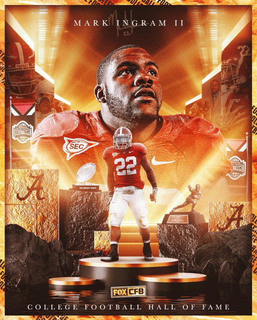 LEGEND FOREVER 🐐 @markingramll has been inducted into the 2026 College Football Hall of Fame 🏆👏
