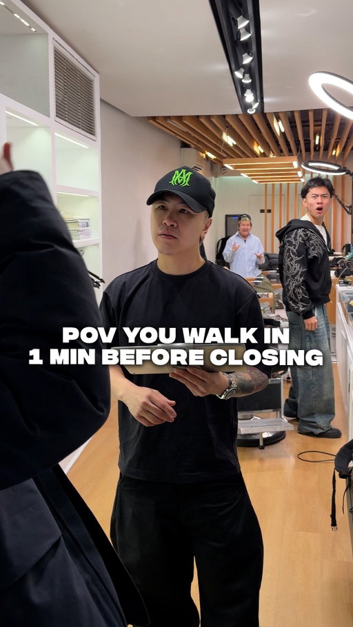 POV: You walk in 1 minute before closing