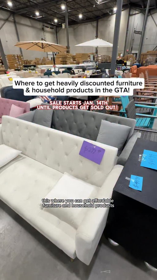 Grand Liquidation in Richmond Hill 🛒💥 @toytexx.warehouse 
Massive warehouse + aggressive discounts on furniture & home stuff 😮‍💨
Starts Jan 14 — first come, first served ‘til it’s gone 

📍 50 Fulton Way, Richmond Hill
🕒 Open daily — Weekdays 10AM–8PM | Weekends 10AM–6PM 

#torontowarehousesale #toytexxwarehouse #warehousesale #furniturewarehouse