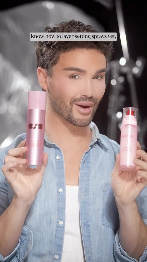 📝 Class has begun! Today we’re learning how to perfect and protect your makeup with this @onesize duo! The Powder Melt Glass Skin Setting Spray melts the makeup into the skin and gives it a polished, luminous finish. And the On ’Til Dawn Setting Spray seals the makeup into place so it lasts all day without feeling stiff! 

👨🏻‍🎨 PRO TIP: If you have dry skin, mist Powder Melt between each makeup layer to help fuse everything together and add an extra layer of hydration.
