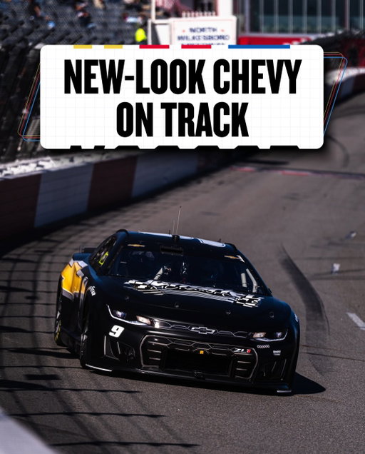So fresh and so clean. 🧼 @chaseelliott9 takes to the track in the updated Chevrolet Camaro ZL1 during this week’s test at @nwbspeedway.