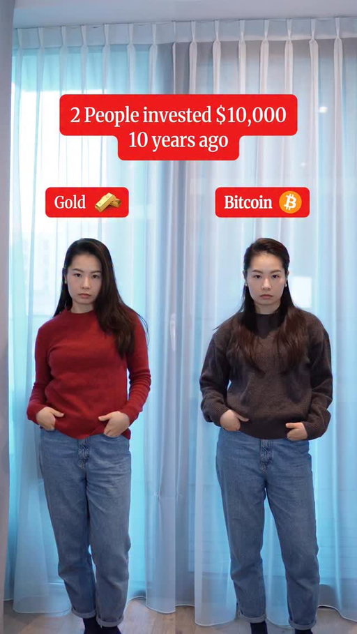 2 people invested $10k 10yrs ago… but into Gold and “digital gold”…. Which one have you invested in? 

Not financial advice, just illustration. 

Follow @your.finance.girl for more education. 

#invest #gold #digitalgold #bitcoin #personalfinance #financialliteracy #investing #money #2016