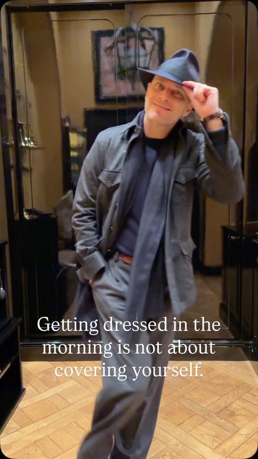 Getting dressed in the morning is not about covering yourself.

It’s about feeling comfortable in what you wear.

What we choose to wear speaks for us —
it represents who we are before we ever say a word.

There’s no need to impress.

Sometimes, two colors are enough.

Even the simplest greys or blues, often called “boring”,
when worn with intention, become powerful.

They feel good on the one wearing them,
and they look good to those who watch.

And yes — even if we say we don’t care…
we all look. And we are all seen.

@rubinacci_official The Art of Tailoring 🪡 

#StyleWithPurpose #DressWithIntention #EverydayStyle #EffortlessStyle
#WearYourIdentity ComfortIsStyle MinimalStyle QuietConfidence
StyleStory LessButBetter