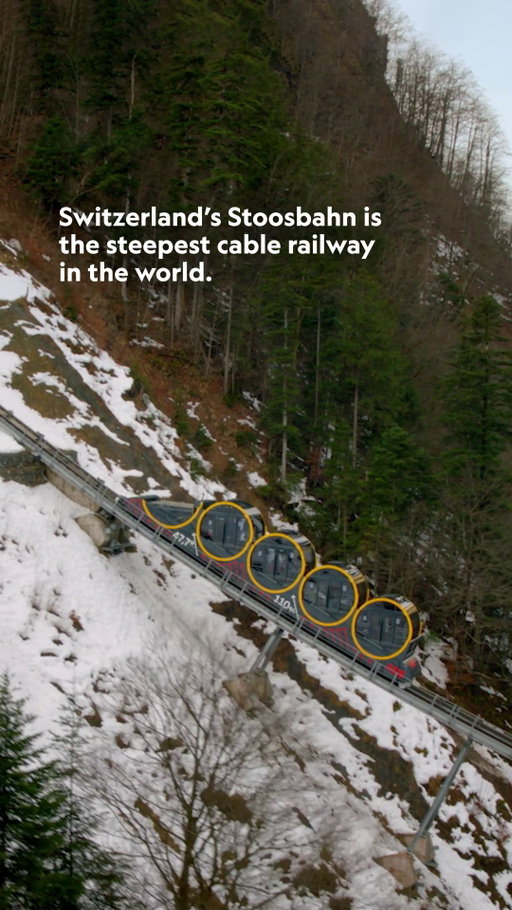There's more to the Stoosbahn than impressive engineering and the stunning view it offers. It's the only way to visit the car-free mountain village of Stoos, Switzerland, during the winter.

#EuropeFromAbove is now streaming on @DisneyPlus.