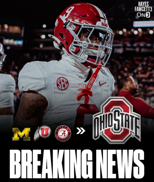 BREAKING: Alabama transfer DB Cam Calhoun has Committed to Ohio State, he tells @On3

Calhoun has totaled 27 tackles and 10 pass deflections over the last 2 seasons

He’ll have 2 years of eligibility left