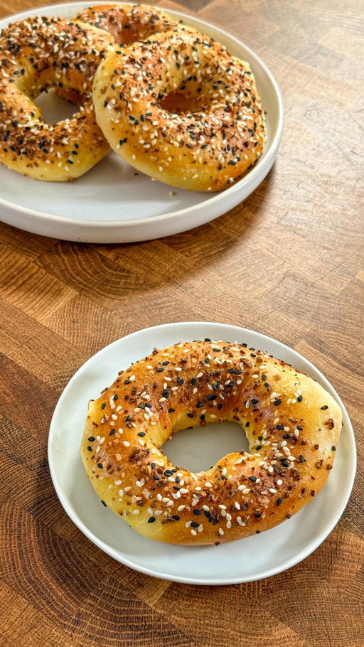 Happy National Bagel Day! 🥯 Your new favourite bagels take just 4 ingredients and an air fryer 🙌