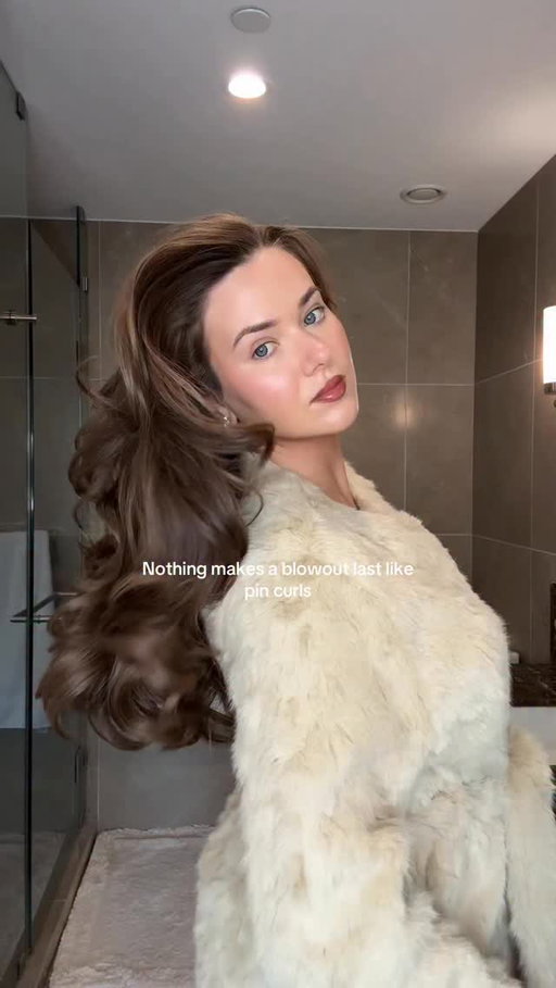 Step by step pin curls tutorial