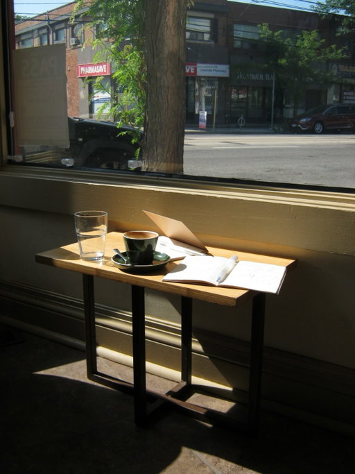 Cafe stills 

A significant amount of my time in the past two years has been spent inside coffee shops; however its mostly been on the other side of the counter, making the drinks.

My barista self has met multiple types of people through the job, each with their own unique and particular story. Some of which I’ve formed a bond with and some others that I still don’t know the story of, and probably never will. 

Nevertheless, most of them capture my attention with their own habits and particular orders, and some even with their time spent on the inside of the place, either working, reading, meeting up with someone, or just enjoying some alone time.

Due to the nature of my job, I am unable to capture each an one of the scenes I find captivating, and so I find myself cursing in my head while the steam wand makes paper ripping sounds just thinking “If only I had the camera on me right now” or “if only there wasn’t a line up”, only stoping when my hands start to burn.

And yet, I’m determined to somehow document people’s cafe habits, hopefully finding a good approach overtime. 

Here are some stills from the summer.

#coffeeshops 
#stills #powershot #tinytinymoments