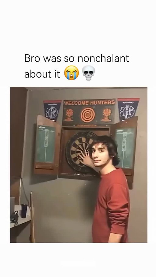 He was so nonchalant after his friend hit him with a dart directly in his head. He didn’t react at all👀

🎥: @npcsync 

#npc #memes #dart #trending #explore