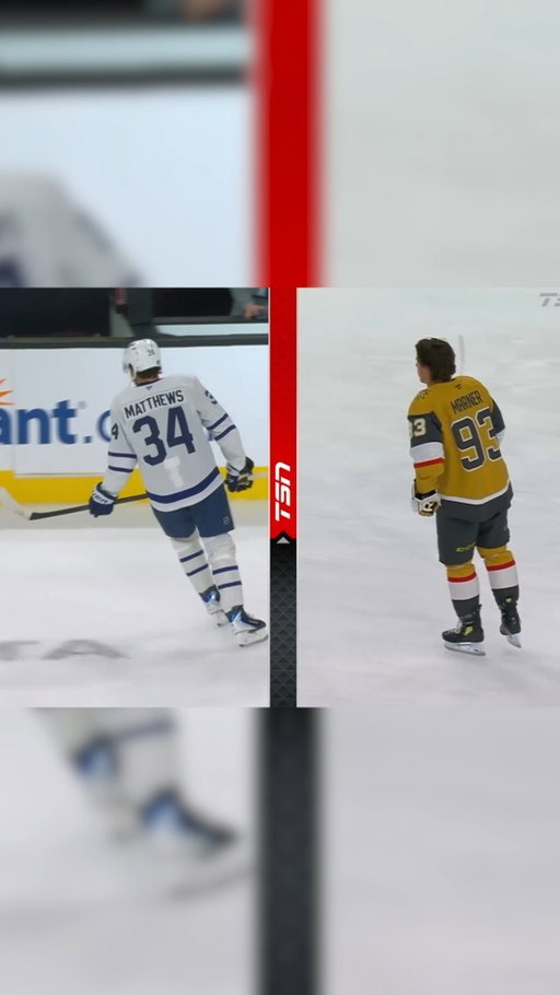 Mitch Marner shoots a puck at Auston Matthews' feet at the end of warmups

🎥: TSN | NHL