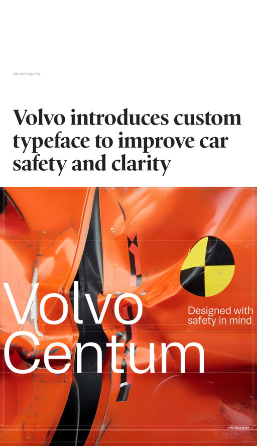 Can I typeface be safe?

@volvocars is answering that question with its new custom typeface, Volvo Centum.

In collaboration with world-leading type studio @dalton.maag, they have created a bespoke typeface designed to make reading faster, attention sharper, and the driving experience calmer.

Every curve, every terminal, every spacing decision was engineered to reduce visual noise and let drivers focus on what matters – safety, clarity, simplicity. 

Volvo Centum supports over 800 languages – including complex scripts such as Chinese, Arabic, Japanese, and Korean – with optimized performance for both in-car interfaces and other applications.

The typeface will make its debut in the upcoming Volvo EX60

#typograhy #font #graphicdesign #branding #typeface #lettering #designinspiration #design #volvo