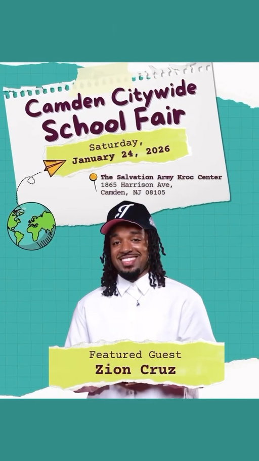 🚨 FEATURED GUEST ANNOUNCEMENT 🚨

We’re excited to announce that Camden’s top social media influencer, Zion Cruz, will be joining us as a featured guest at the Camden Citywide School Fair! 🎉

Zion is a powerful voice for Camden — known for spotlighting our city’s people, culture, and progress through authentic, impactful content that reaches thousands. His presence brings energy, inspiration, and real talk about using your platform, finding your voice, and representing Camden with pride.

📍 Camden Citywide School Fair
📅 Saturday, January 24, 2026
⏰ 10:00 AM – 3:00 PM
📌 Camden Kroc Center

Join us for a day of exploration, empowerment, and opportunity as families and students discover school options and connect with leaders who are shaping Camden’s future.

✨ Passport to Possibility. 
  Choose with Confidence.

Be sure to register! 

Families - https://www.onecamden.org/school-fair

Schools/Vendors - https://docs.google.com/forms/d/e/1FAIpQLSc5QFir2vXn5iqbLekQehj3W5kKBhFmG46TQpn3U1FEpIiR8w/viewform

#CamdenCitywideSchoolFair #PassportToPossibilities #CamdenStrong #ZionCruz #ChooseWithConfidence #OneCamden