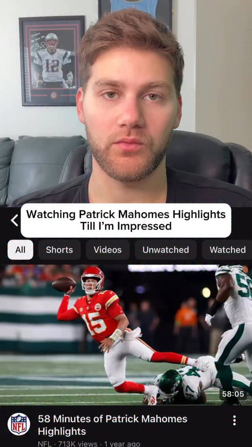 Watching Patrick Mahomes Highlights Till I’m Impressed
•
•
#NFL | #comedy | #patrickmahomes