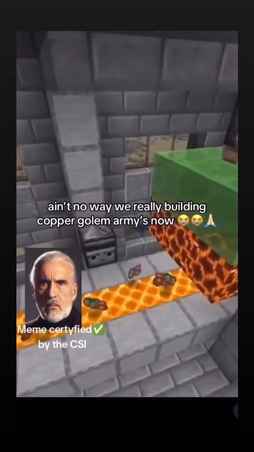 he's making a whole army😂 @restitutor.orbis.2001 #minecraft #starwars #minecraftmemes #droids #viral #fyp