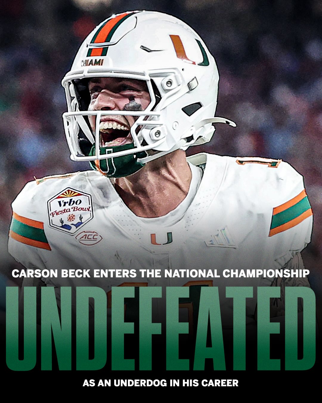 Miami and Carson Beck are 7.5-point underdogs in the national championship game against Indiana 👀 @draftkings_sportsbook