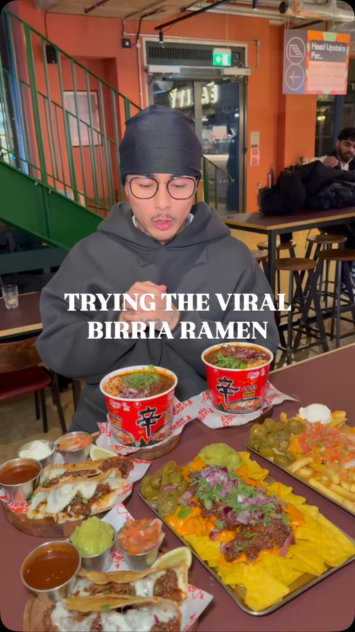 A lot of other people loved the birria ramen but I thought it was just cool to try once #london #birriaramen #mexican #shinramyun