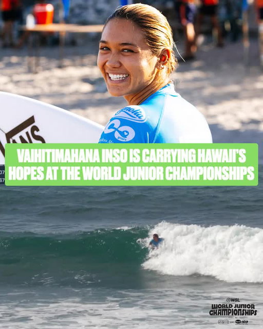 Will she carry that Hawaiian flag up high? 🏆

@vaihitimahana has been one of the standouts throughout this event and is now just two heats away from winning the World Junior title.

Tune in for the next call at the #WorldJuniorChampionships on Jan 17 at 7:30 AM PHT.

@purefoods @magnoliacsph