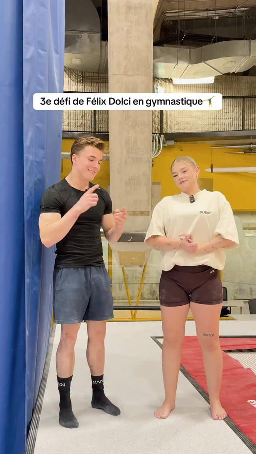 3e défi de Félix Dolci en gymnastique 🤸‍♀️ #gymnastique #backflip