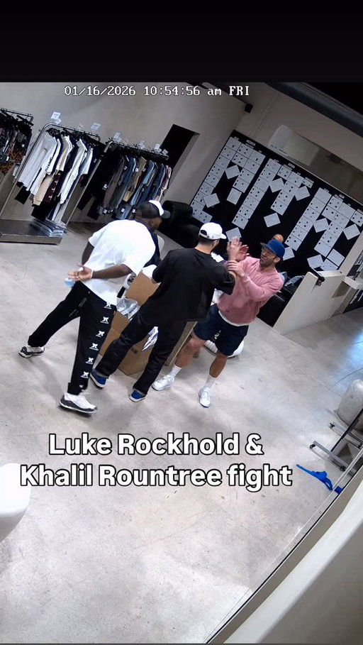 @khalilrountree & @lukerockhold scrap at @santostudios headquarters 🤯