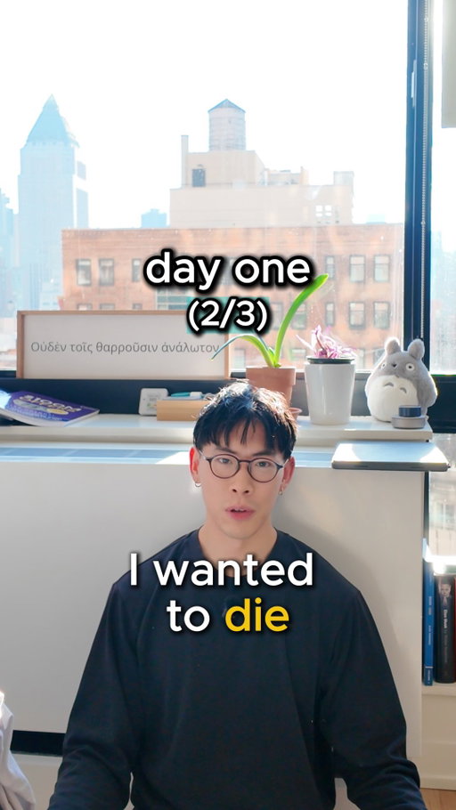 i thought quitting google would fix everything.

i quit without a plan. flew to asia on a one-way ticket. went viral. made money. built an audience.

but underneath it all, i still felt like that kid in the basement who saw himself as a loser. 

in bangkok, that toxic fuel ran out. and i cried about wanting to be a firefighter. 

part 3 tomorrow.