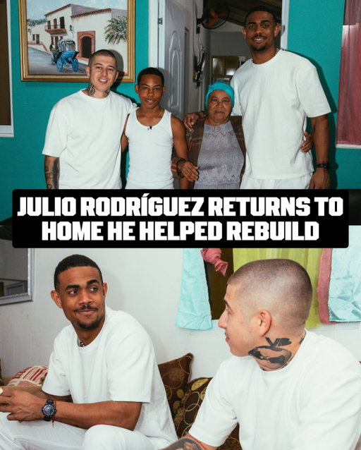 Julio Rodríguez returned to the home he rebuilt in the Dominican Republic last year. He only wanted one thing in return for his efforts.

“All I’m asking for is a cup of coffee.” 🥹

📹: @vicblends