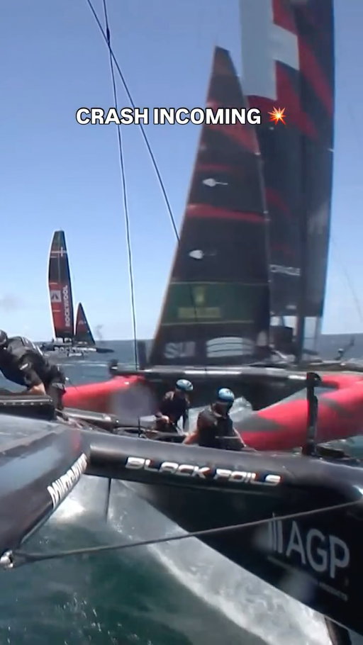Starting the season off with a BANG 💥

@sailgpnzl & @sailgpsui collide in Race 1 😅
