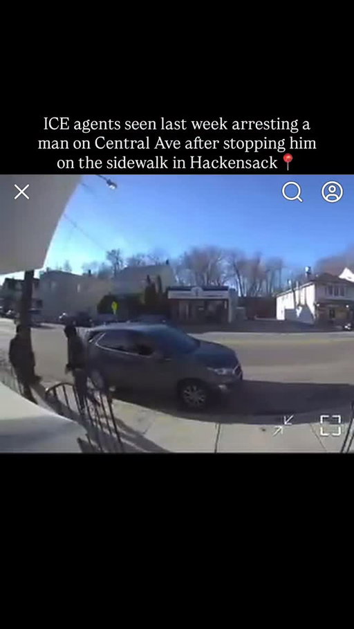 What we know👇

ICE Agents were active in Hackensack last week with several people seen being arrested in broad daylight. 

This video which was captured on a ring doorbell shows a man walking along on Central Avenue in Hackensack, when suddenly he got arrested by ICE.

It’s unclear if they targeted the man for a specific reason or it was racial profiling. 

-

#bergencounty #bergencountynj #northjerseynews #njnews #hackensacknj