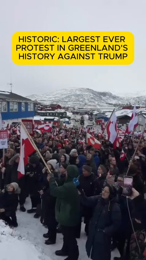 Historic: Exclusive footage of the largest protest in Greenland’s history against Trump.