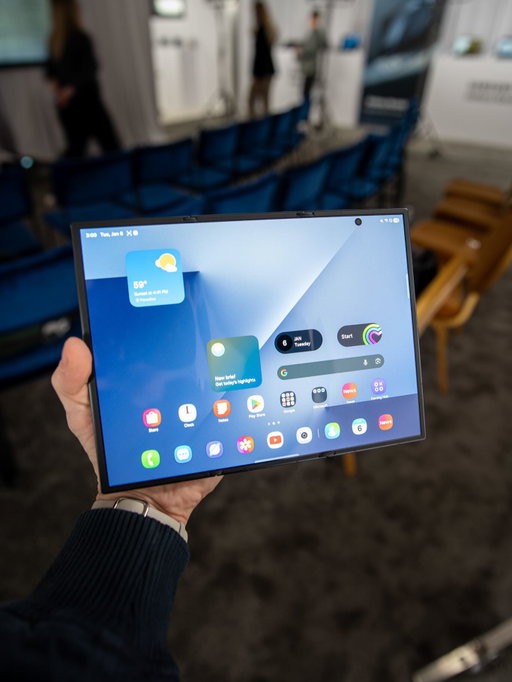 Photos of the Samsung TriFold from CES. It’s a monster.