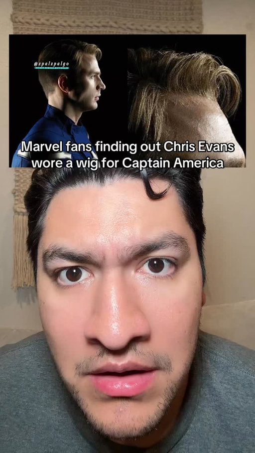 Chris Evans wore a wig for Captain America 😱 @blurayangel 

#captainamerica #mcu #marvel #wig #blurayangel