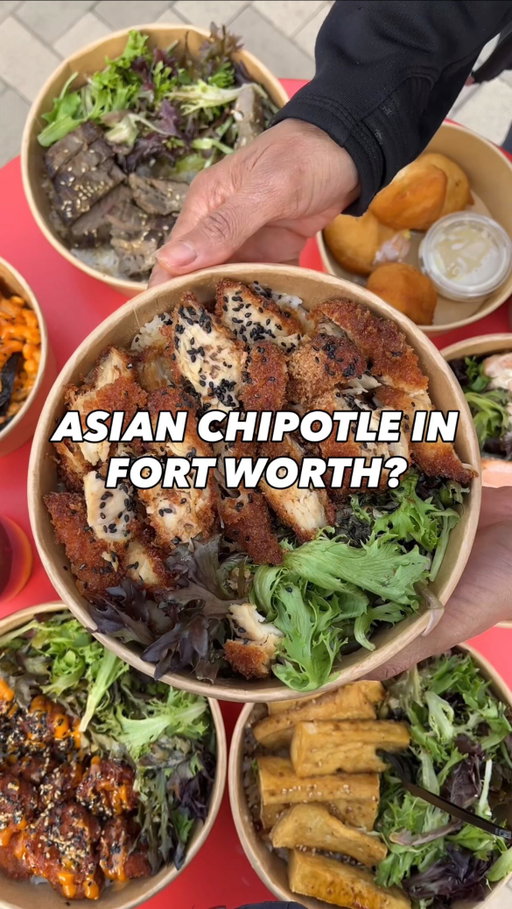 ✨ FAMOUS CHICAGO RICE BOWL SPOT NOW IN FORT WORTH✨

Where: @eatbowlsofrice // 3004 Cullen St, Fort Worth, TX 76107 (Just a couple minutes from TCU!)

They have Asian proteins, salsas, rice (white or fried), and even sides to go with your bowl. P.S. they are located in a ghost kitchen so make sure you follow the address!!

Hours: Mon - Fri | 11 AM - 11 PM
Sat - Sun | 10 AM - 11 PM

#dallasfood #dallasfoodie #dallasrestaurants #dfwfood #dfwfoodie